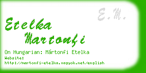 etelka martonfi business card
