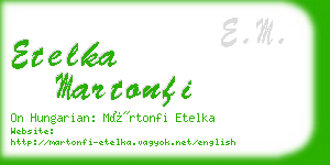 etelka martonfi business card